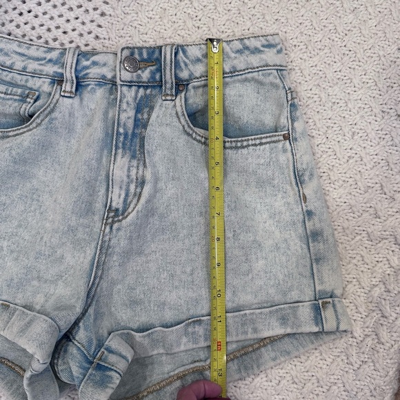 PacSun WOMENS Blue Jean MOM Shorts High-Waisted 26 - Picture 3 of 11